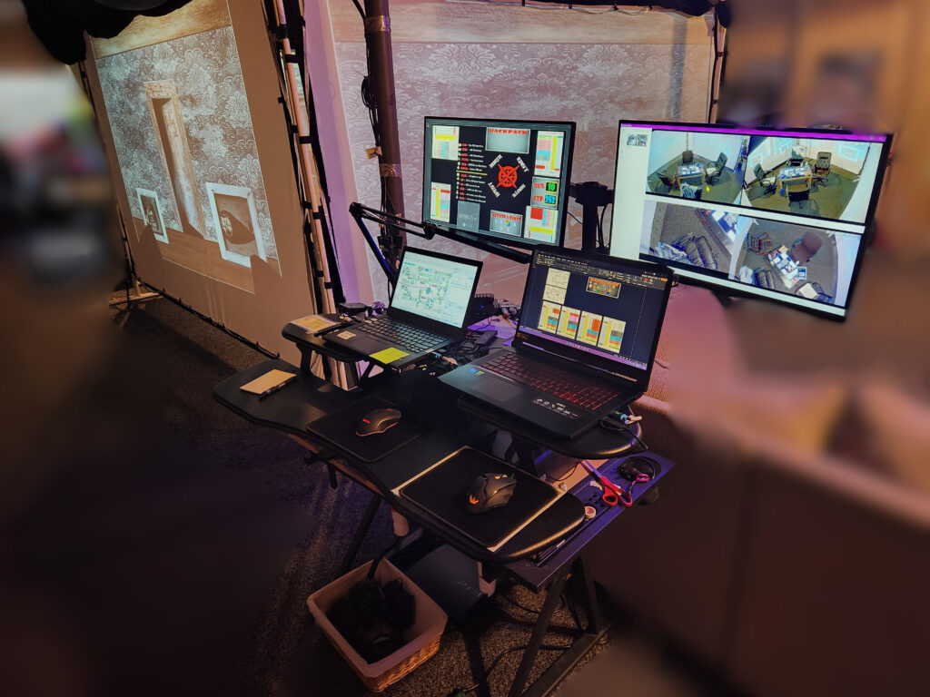 Game Master control table and LAIR screens.