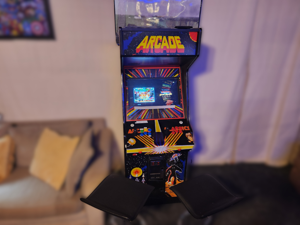 Play on the custom built arcade cabinet with thousands of games available and nearly every retro gaming system installed.